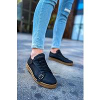 CH191 - CKT Side Buckle Erkek Ayakkabı SIYAH