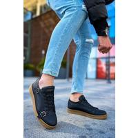 CH191 - CKT Side Buckle Erkek Ayakkabı SIYAH