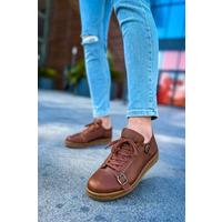 CH191 - CKT Side Buckle Erkek Ayakkabı TABA