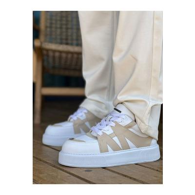 CH2407 - CBT Star-X Erkek Spor Ayakkabı BEYAZ / BEJ