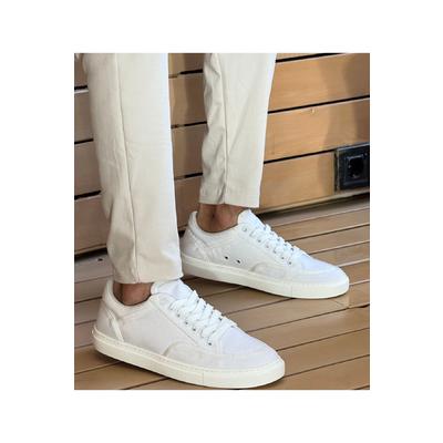 CH2505 - Keten Erkek Ayakkabı BEYAZ / BEYAZ