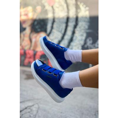 CH251 CBT Mirror Kadın Ayakkabı Sax MavI