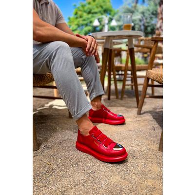 CH251 - CRT Mirror Erkek Ayakkabı KIRMIZI