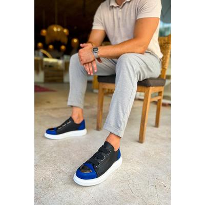 CH251 - GBT Mirror Furry Erkek Ayakkabı SIYAH/SAX MAVI