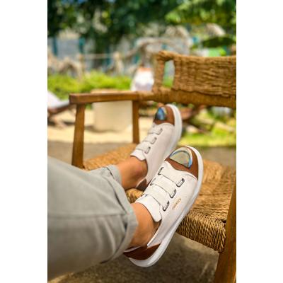 CH251 GBT Mirror Furry Erkek Ayakkabı BEYAZ/TABA