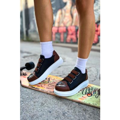 CH251 GBT Mirror Furry Kadın Ayakkabı SIYAH/TABA