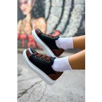 CH251 GBT Mirror Furry Kadın Ayakkabı SIYAH/TABA