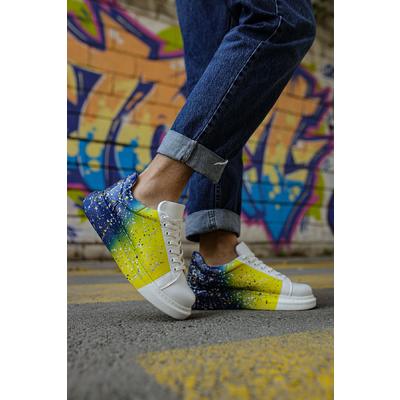 CH254 - CBT Pittura Erkek Ayakkabı 408 P SARI / LACIVERT