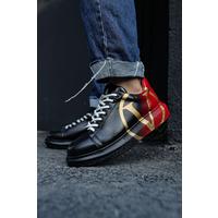 CH254 - CBT Pittura Erkek Ayakkabı 411 V  SIYAH / KIRMIZI