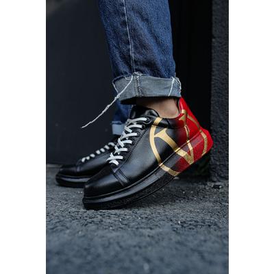 CH254 - CBT Pittura Erkek Ayakkabı 411 V  SIYAH / KIRMIZI