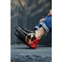 CH254 - CBT Pittura Erkek Ayakkabı 411 V  SIYAH / KIRMIZI