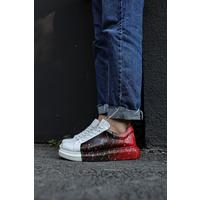 CH254 - CBT Pittura Erkek Ayakkabı 415 SIYAH / KIRMIZI PÜSKÜRTME