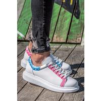 CH254 - CBT Pittura Erkek Ayakkabı 420 MAVI-PEMBE ISLEME