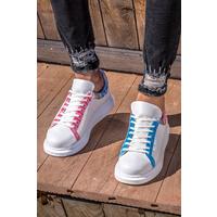 CH254 - CBT Pittura Erkek Ayakkabı 420 MAVI-PEMBE ISLEME