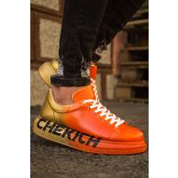 CH254 - CBT Pittura Erkek Ayakkabı 433 TURUNCU / SARI CHEKICH