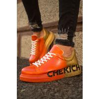 CH254 - CBT Pittura Erkek Ayakkabı 433 TURUNCU / SARI CHEKICH