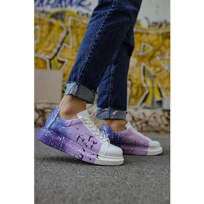 CH254 - CBT Pittura Erkek Ayakkabı 447 BEYAZ / MOR