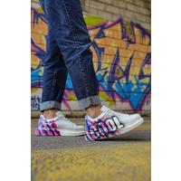 CH254 - CBT Pittura Erkek Ayakkabı 486 PEMBE / MAVI COOL