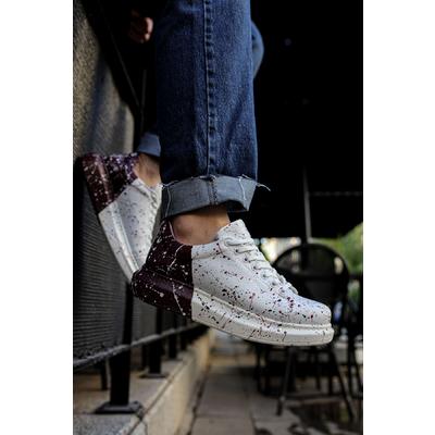 CH254 - CBT Pittura Erkek Ayakkabı 517 KIRMIZI / SIYAH / KOYU MOR SPLUSH