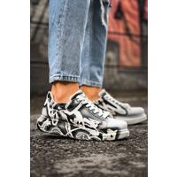 CH254 - CBT Pittura Erkek Ayakkabı 533 SIYAH / BEYAZ KARARTMA