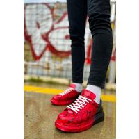 CH254 - CBT Pittura Erkek Ayakkabı 547 KIRMIZI SIYAH SPLUSH