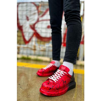 CH254 - CBT Pittura Erkek Ayakkabı 547 KIRMIZI SIYAH SPLUSH