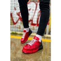 CH254 - CBT Pittura Erkek Ayakkabı 547 KIRMIZI SIYAH SPLUSH