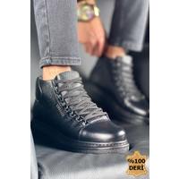 CH258 - CST Roma Deri Erkek Bot SIYAH