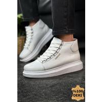 CH258 - DBT Roma Deri Erkek Bot BEYAZ