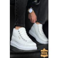 CH258 - DBT Roma Deri Erkek Bot BEYAZ