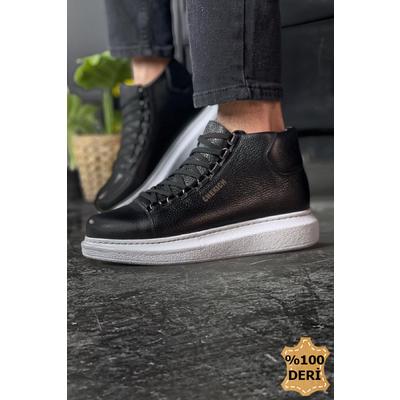 CH258 - DBT Roma Deri Erkek Bot SIYAH