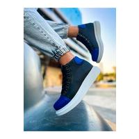 CH258 - GBT Roma Colourful Erkek Bot SIYAH/SAX MAVI