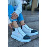 CH258 GBT Roma Colourful Kadın Bot BEYAZ/ANTRASIT