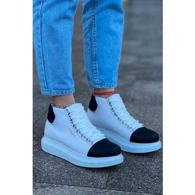 CH258 GBT Roma Colourful Kadın Bot BEYAZ/SIYAH