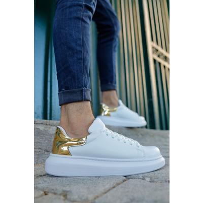 CH259 - ABT Specchio Erkek Ayakkabı BEYAZ/ALTIN