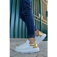 CH259 - ABT Specchio Erkek Ayakkabı BEYAZ/ALTIN