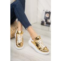 CH259 ABT Specchio Kadın Ayakkabı ALTIN/BEYAZ