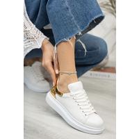 CH259 ABT Specchio Kadın Ayakkabı BEYAZ/ALTIN