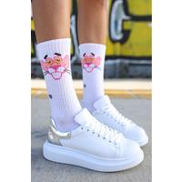 CH259 ABT Specchio Kadın Ayakkabı BEYAZ/GUMUS