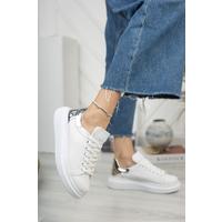 CH259 ABT Specchio Kadın Ayakkabı BEYAZ/GUMUS