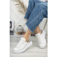 CH259 ABT Specchio Kadın Ayakkabı BEYAZ/GUMUS