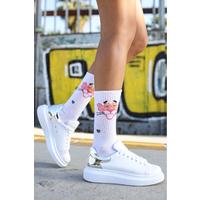 CH259 ABT Specchio Kadın Ayakkabı BEYAZ/GUMUS