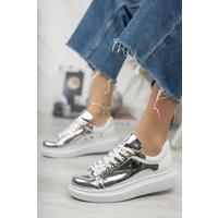 CH259 ABT Specchio Kadın Ayakkabı GUMUS/BEYAZ