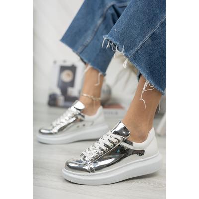 CH259 ABT Specchio Kadın Ayakkabı GUMUS/BEYAZ