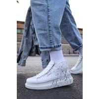 CH263 - CBT Lyse Erkek Ayakkabı 454 BEYAZ / SIYAH SPLASH