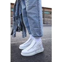 CH263 - CBT Lyse Erkek Ayakkabı 454 BEYAZ / SIYAH SPLASH