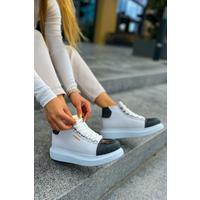 CH267 GBT Roma Mirror Kadın Bot BEYAZ/ANTRASIT