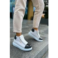 CH267 GBT Roma Mirror Kadın Bot BEYAZ/ANTRASIT