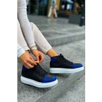 CH267 GBT Roma Mirror Kadın Bot SIYAH/SAX MAVI