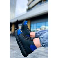 CH267 - GST Roma Mirror Erkek Bot SIYAH/SAX MAVI